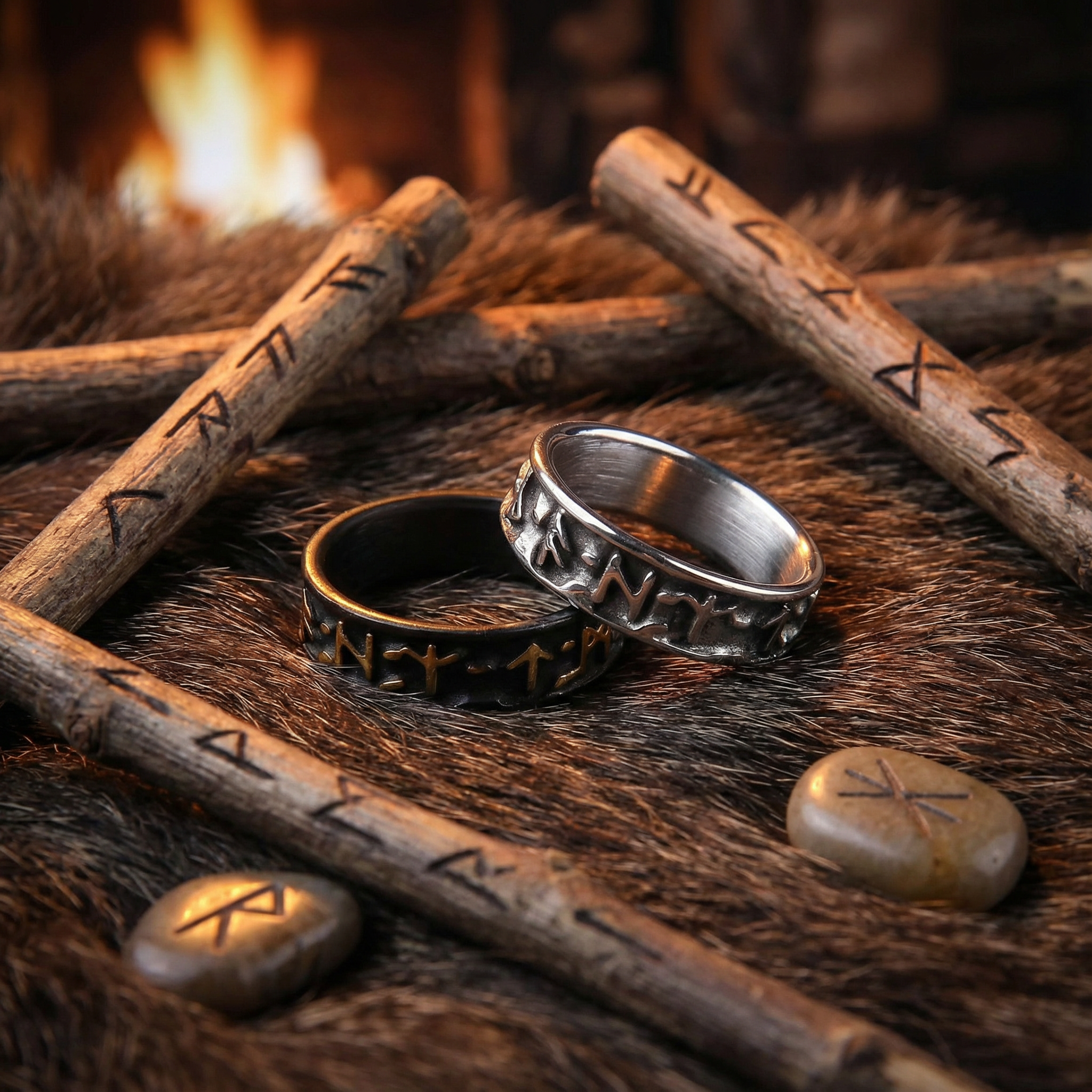 Viking Rune Inscription Rings | Odins-Glory