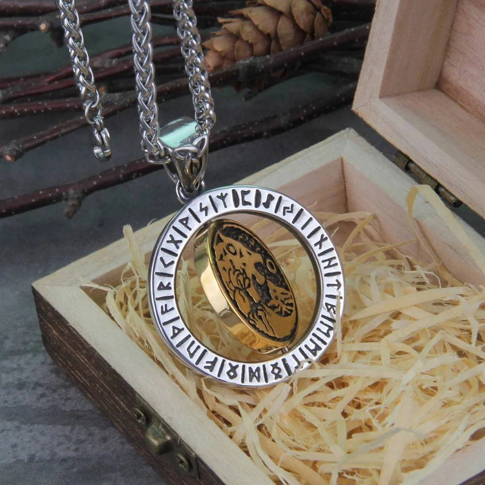 Skoll & Hati Viking Rune Necklace | Odins-Glory