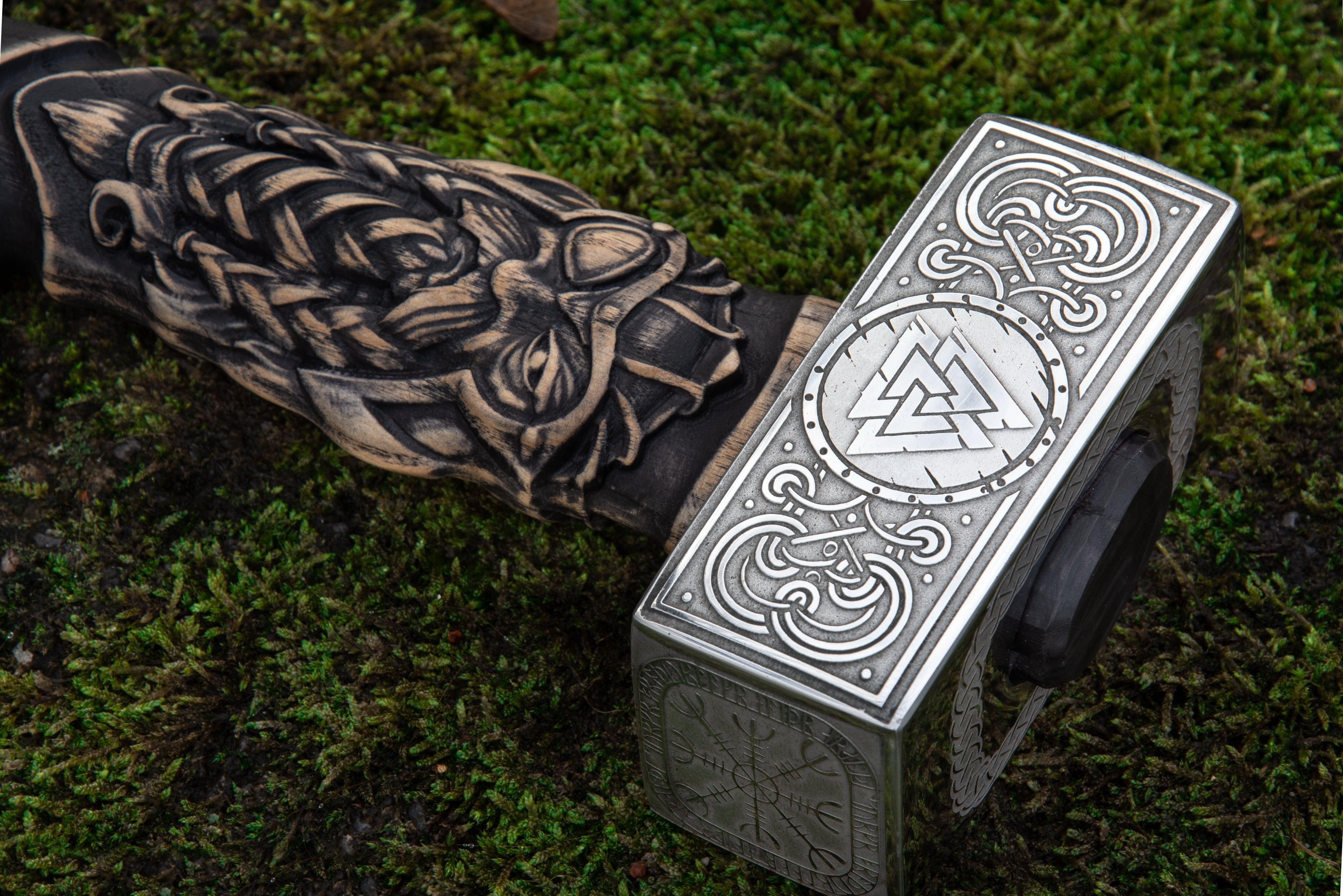 Hand Forged Viking Hammer "Goibniu"