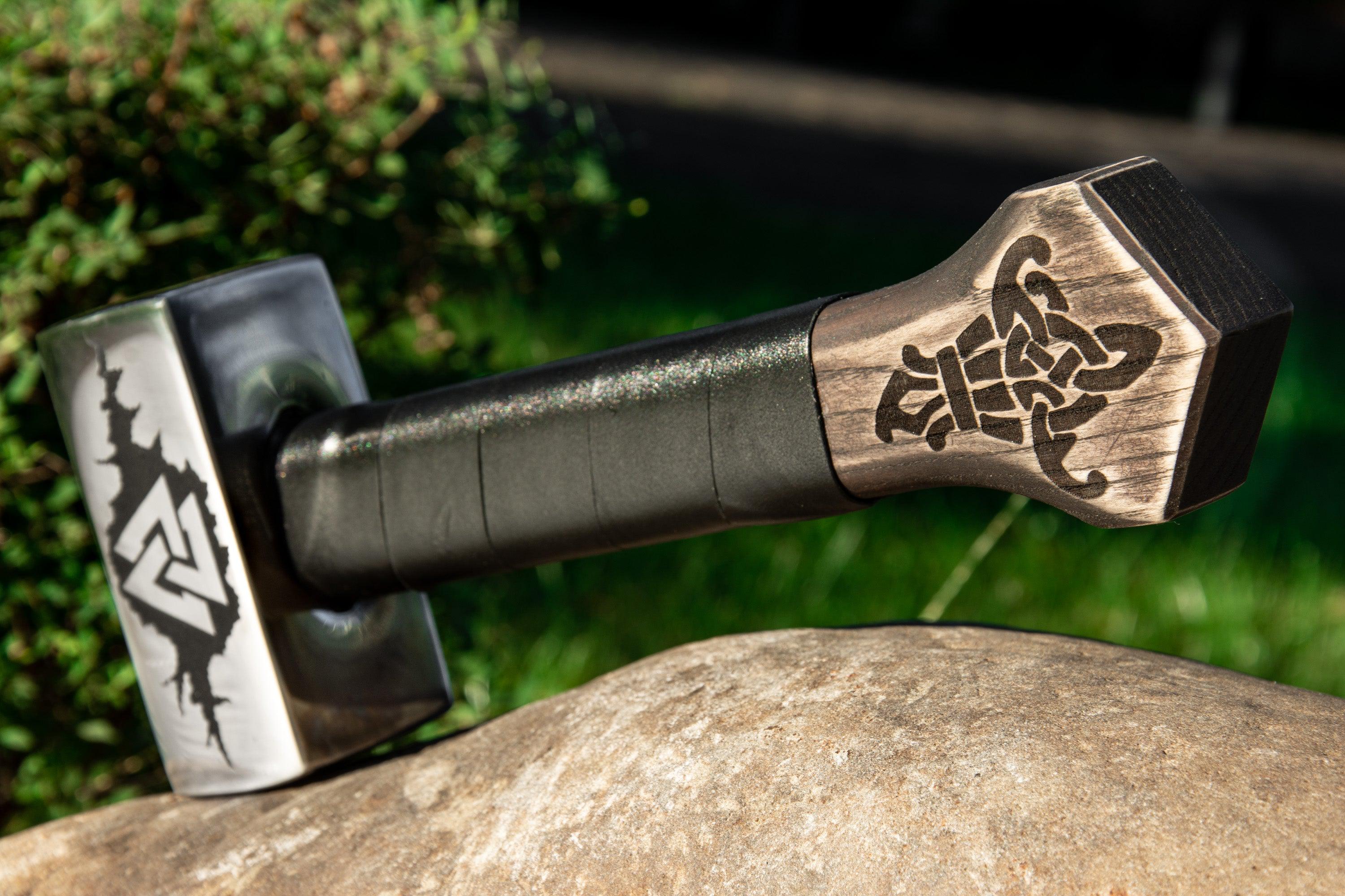 Hand Forged Viking Hammer "Valknut"