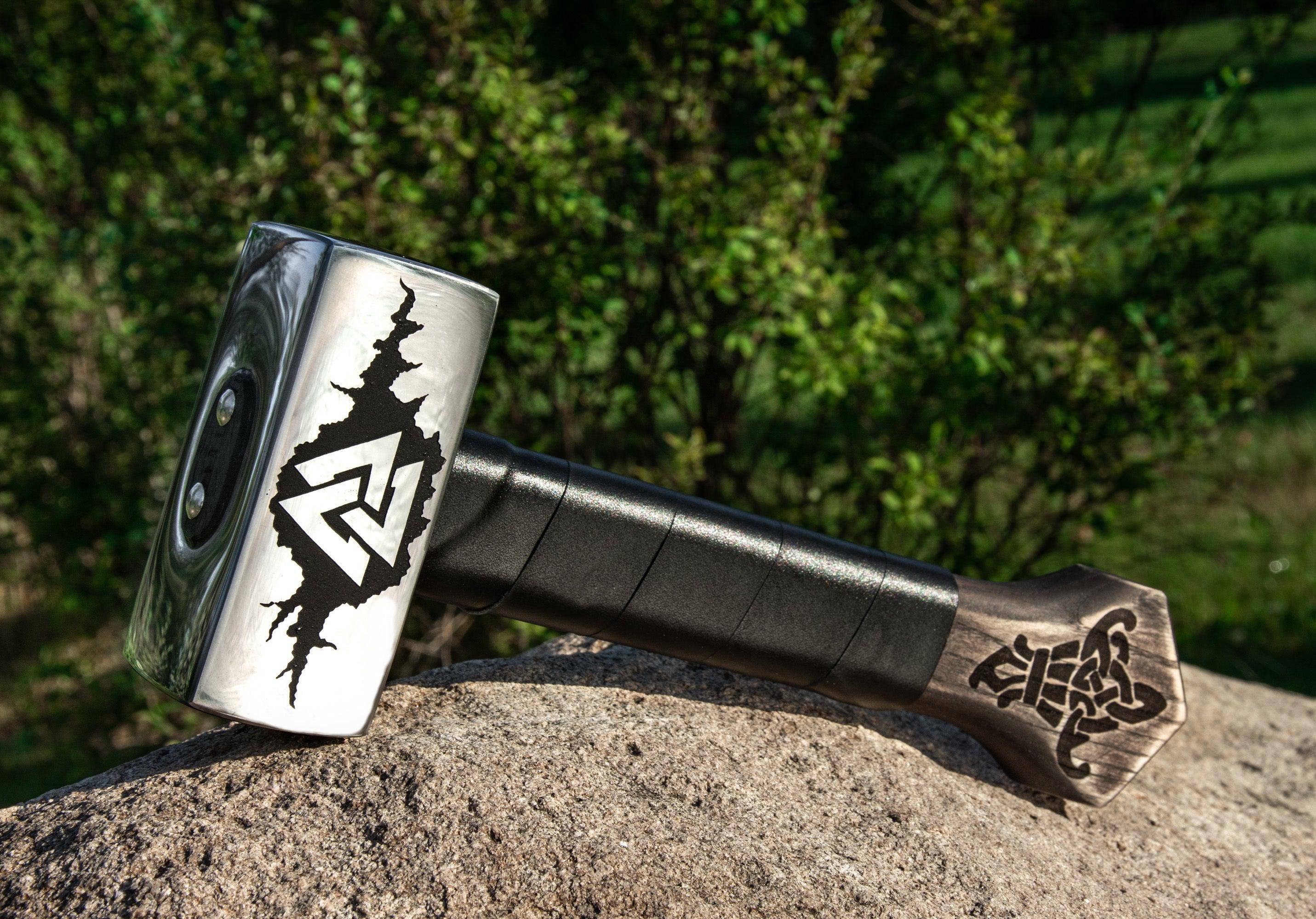 Hand Forged Viking Hammer "Valknut"