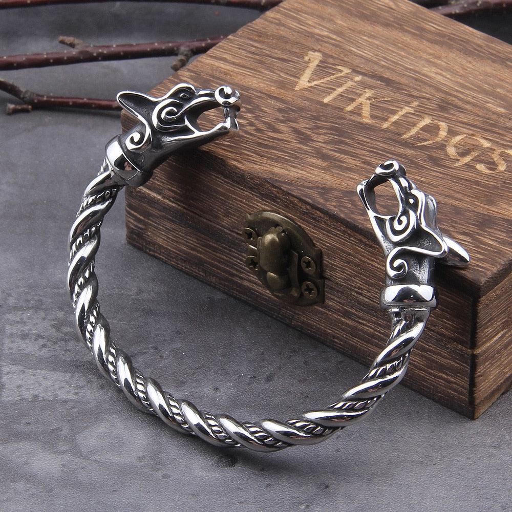 Viking Dragon Bracelet Solid Men's Viking Arm Ring Nidhogg Dragon