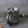 Viking Drinking Beer Mug Drakkar Ship