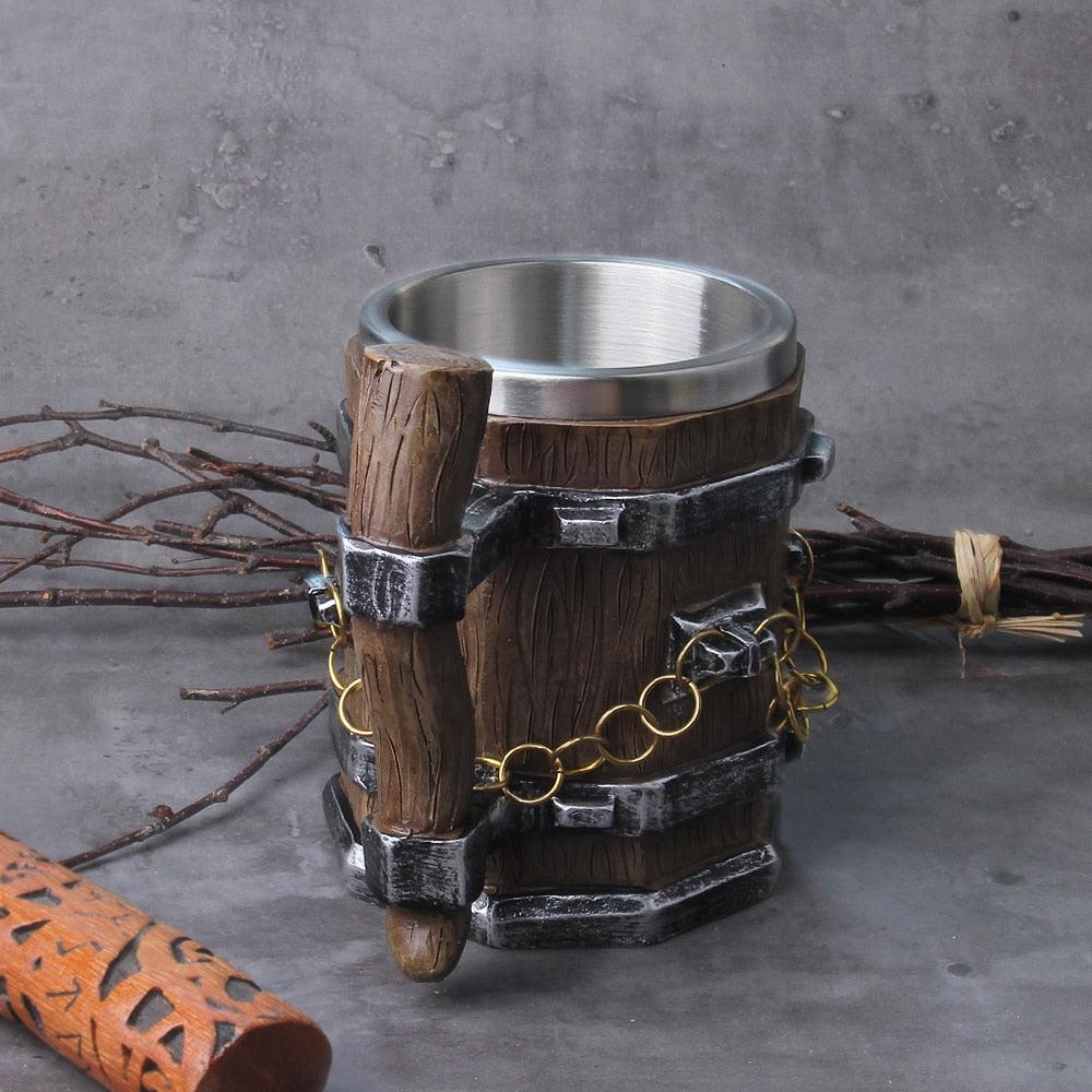 Viking Drinking Mug With Chains
