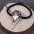 Viking Hair Band Raven Skull