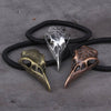 Viking Hair Band Raven Skull