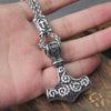 Load image into Gallery viewer, Viking Mjolnir Necklaces With Gemstones