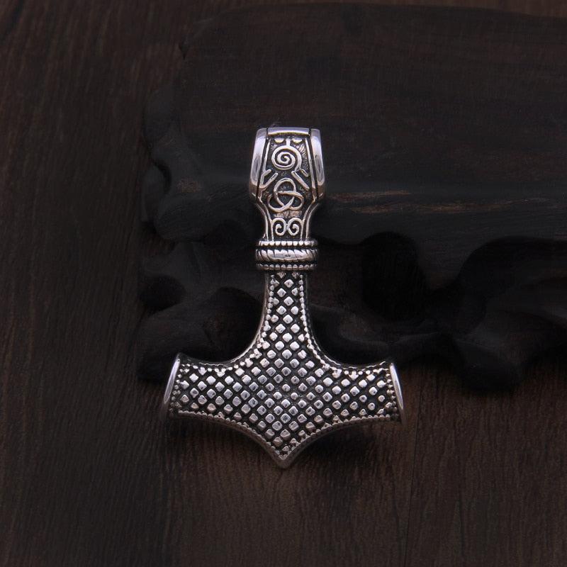 Viking Necklace Mjolnir Thor hammer Pendant 925 Silver