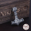 Viking Necklace Mjolnir Thor hammer Pendant 925 Silver