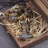Load image into Gallery viewer, Viking Necklaces Fenrir &amp; Thor Hammer