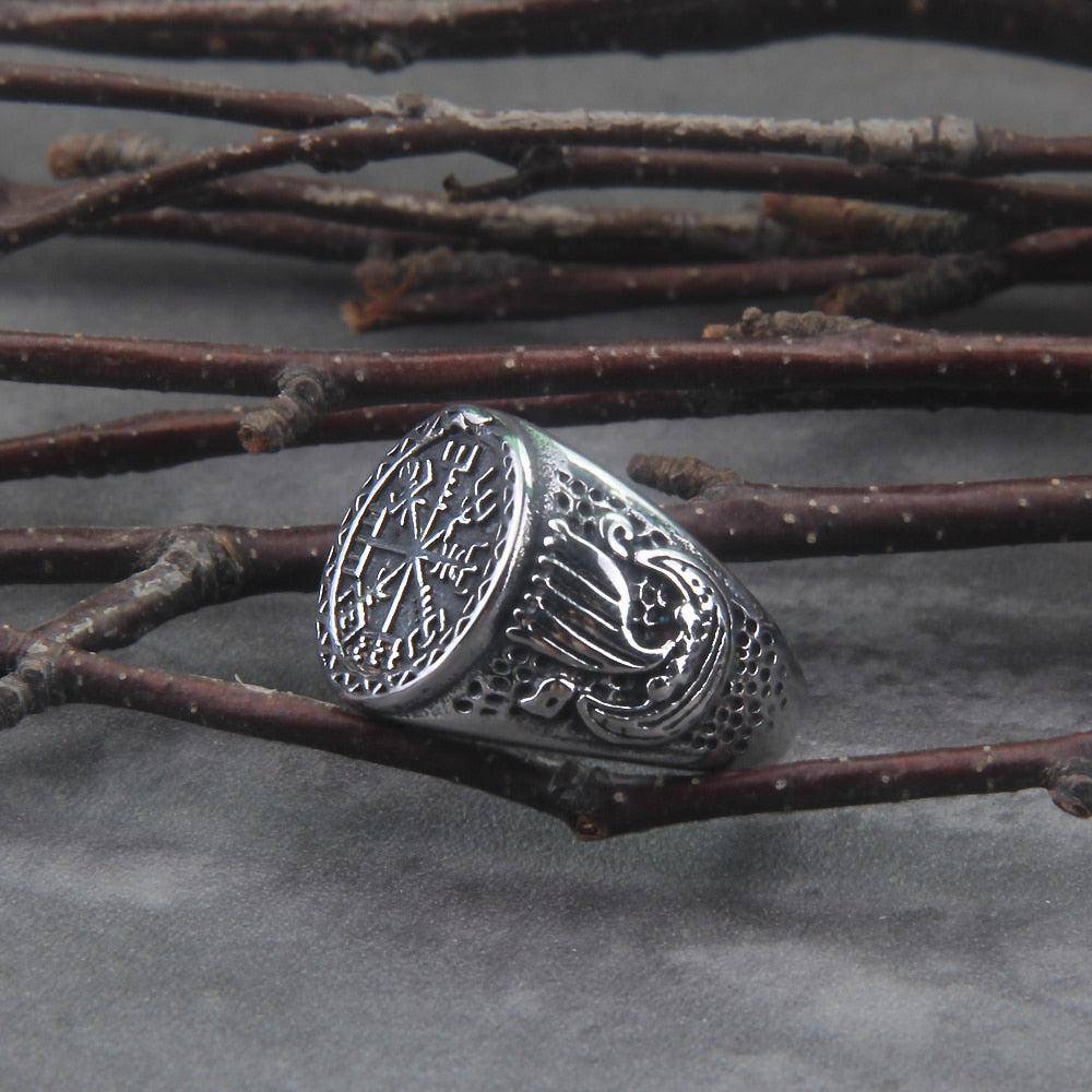 Nirdic Compass Viking Ring Nordic Compass Vegvisir | Odins-Glory