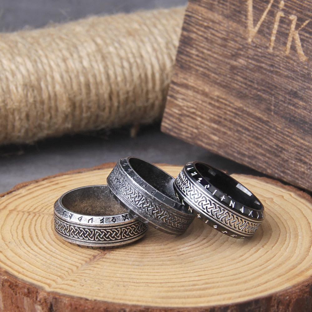 Viking Rings With Rune Symbols