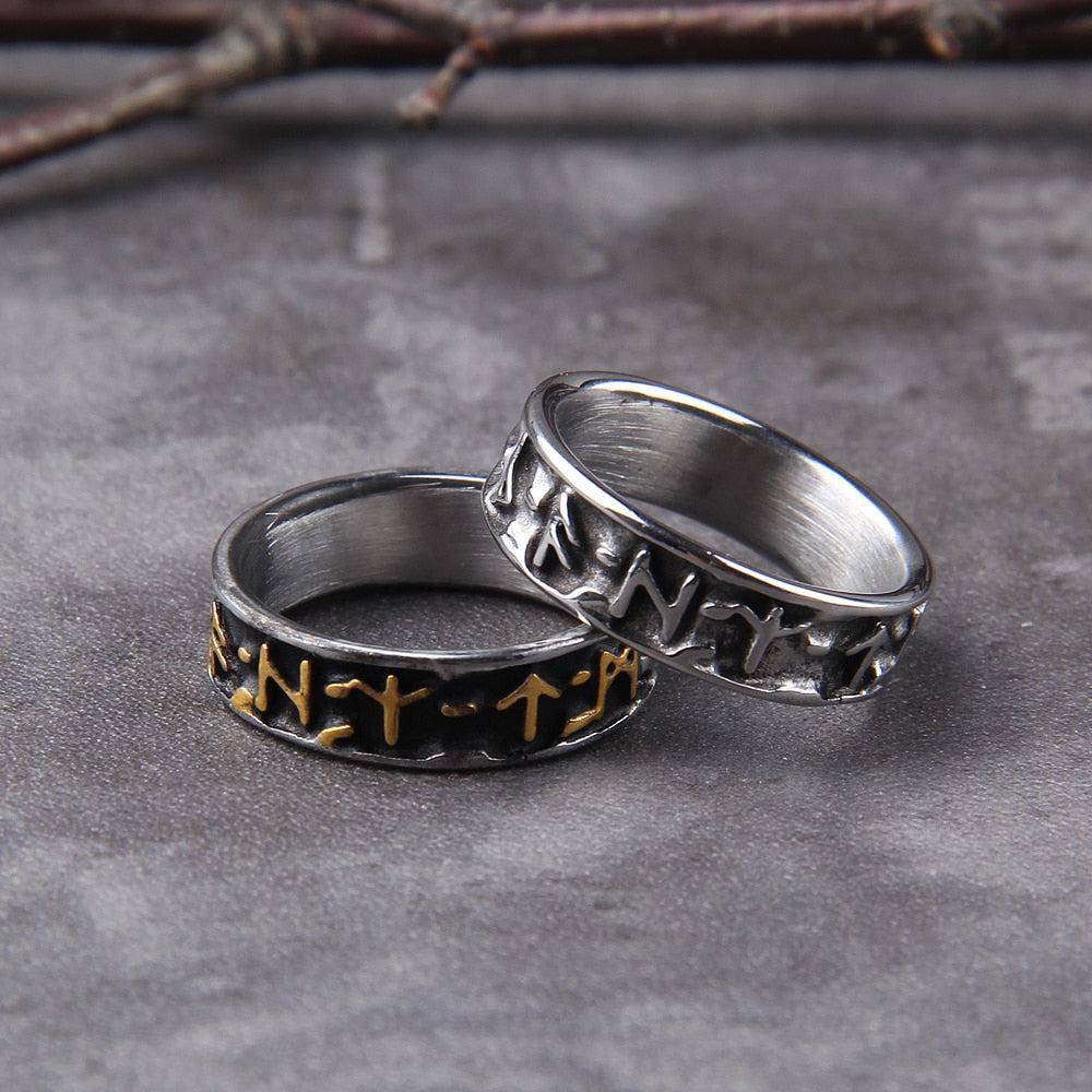 Viking Rune Inscription Rings 7 / Silver | Odins-Glory