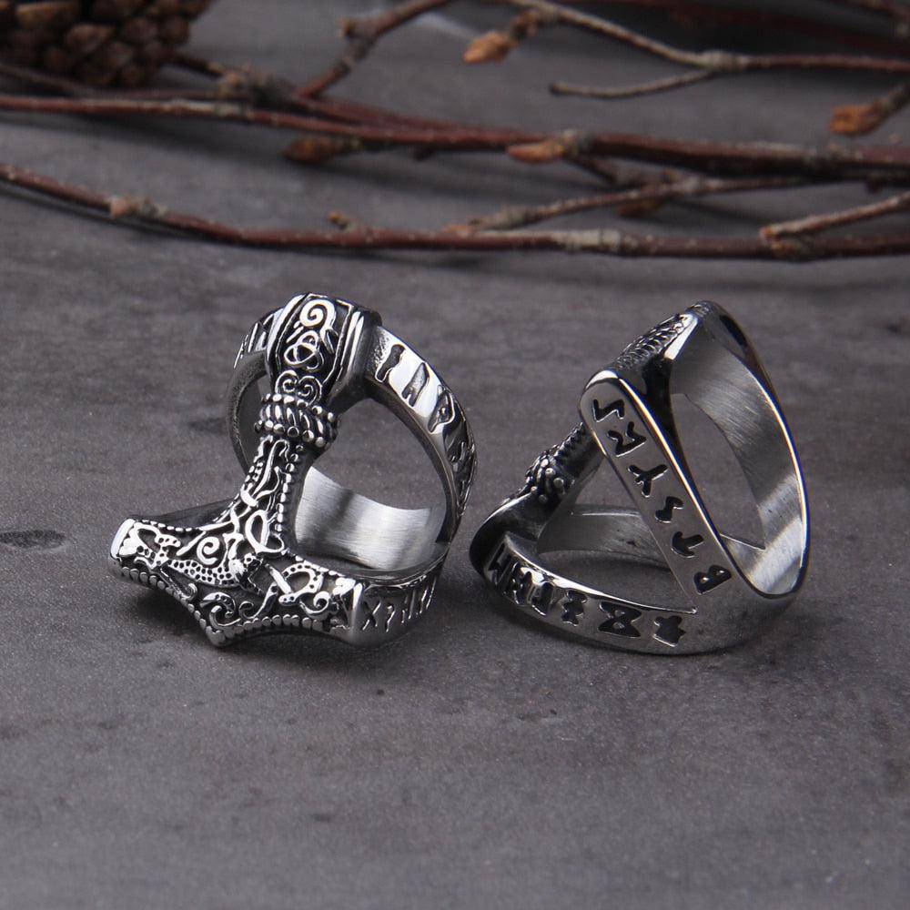 Viking Thor Hammer Ring