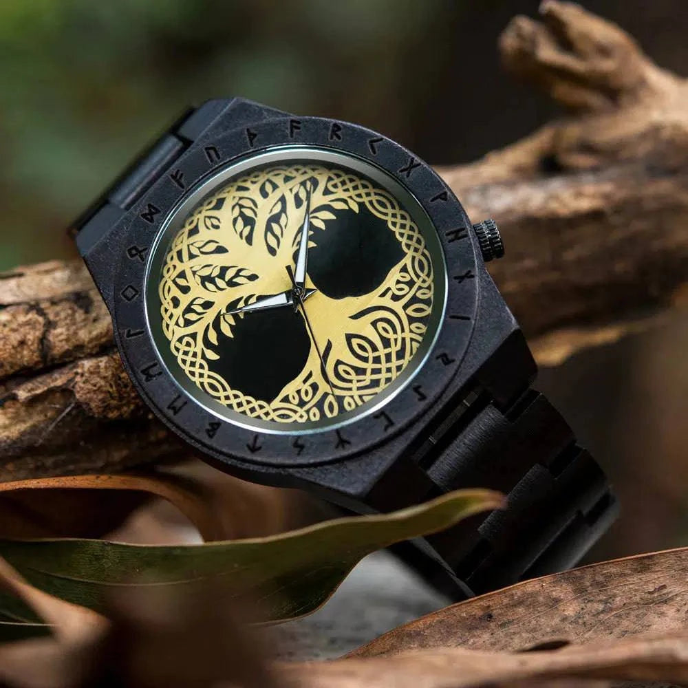 Viking wooden watch best sale